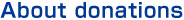 About Donations